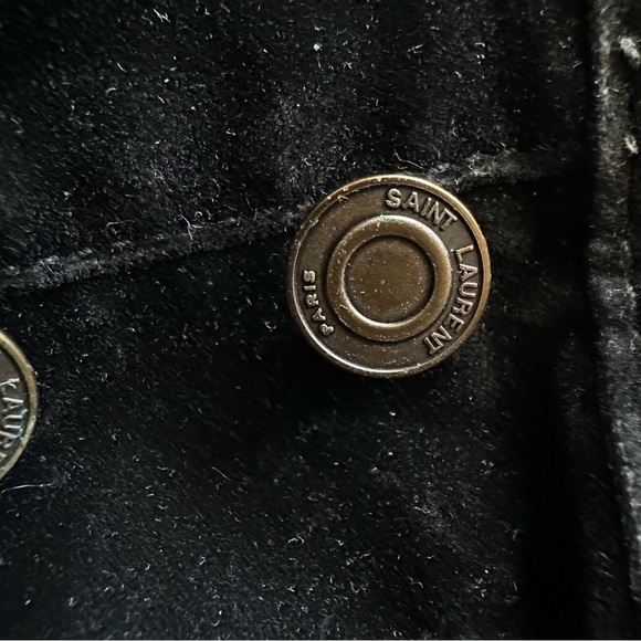 YVES SAINT LAURENT SKINNY VELVET LIKE BLACK PANTS JEANS MENS  AUTHENTIC - Picture 9 of 16